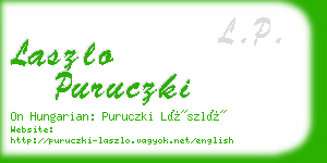 laszlo puruczki business card